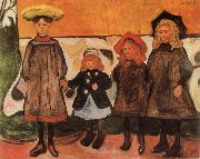 Edvard Munch Four Girls oil painting